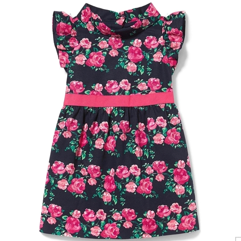 Janie and Jack Rose Mock Neck Dress